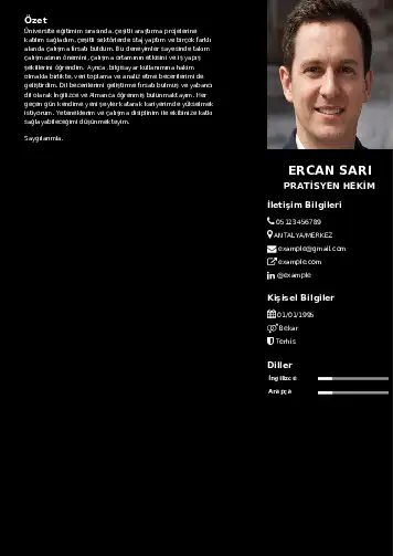 Pratisyen Hekim Cv Örnekleri cv indir